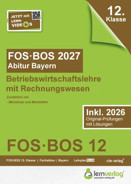 Abiturprüfung FOS/BOS Bayern 2027 Betriebswirtschaftslehre mit Rechnungswesen 12. Klasse