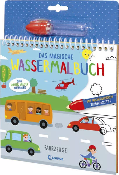 Cover: Das magische Wassermalbuch - Fahrzeuge