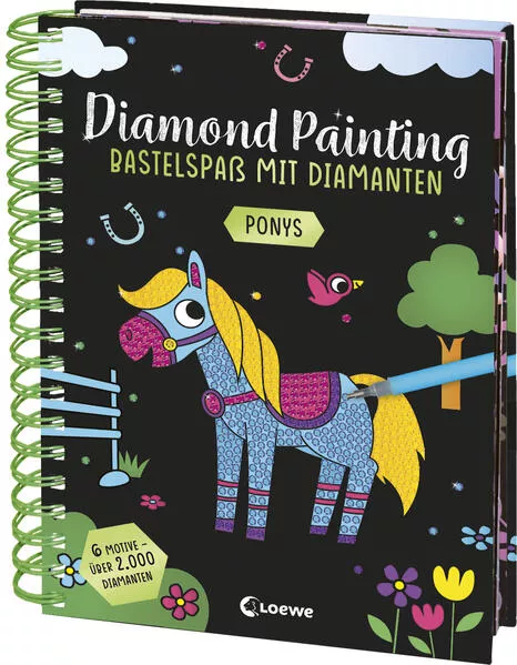 Cover: Diamond Painting - Bastelspaß mit Diamanten - Ponys