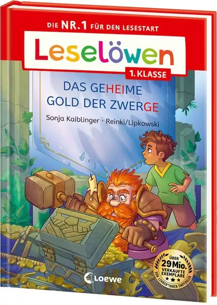 Cover: Leselöwen 1. Klasse - Das geheime Gold der Zwerge (Großbuchstabenausgabe)