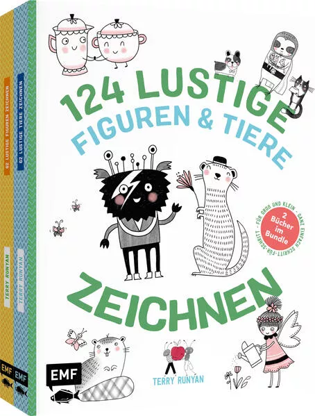 Cover: 124 lustige Figuren und Tiere zeichnen