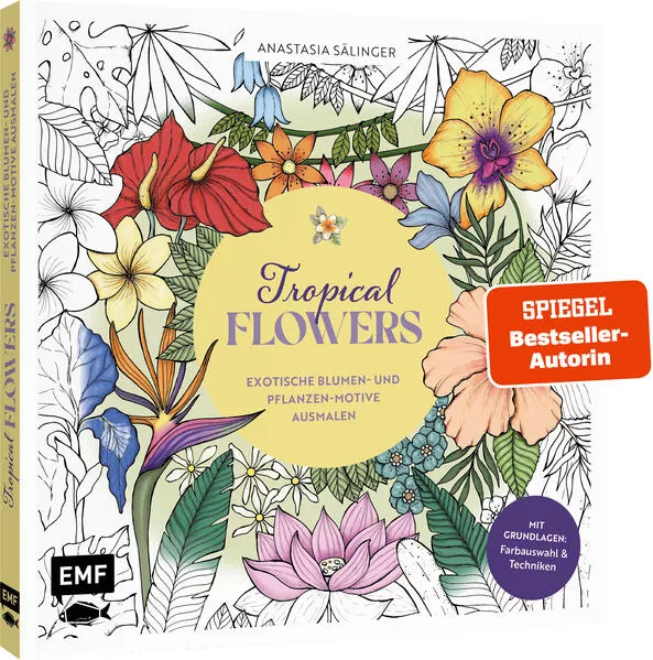 Tropical Flowers – Exotische Blumen- und Pflanzen-Motive ausmalen</a>