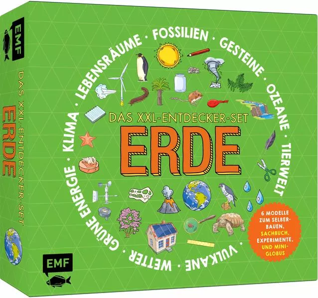 Cover: Das XXL-Entdecker-Set – Erde: 6 Modelle zum Selberbauen, Sachbuch, Experimente und Mini-Globus