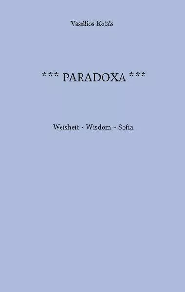 Cover: PARADOXA