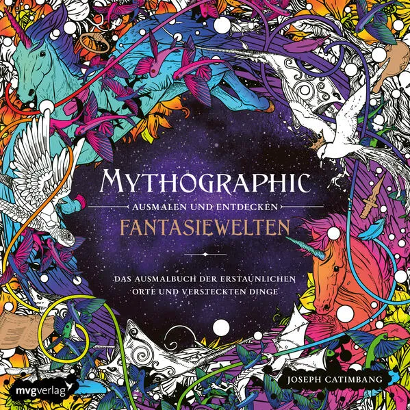 Cover: Mythographic – Ausmalen und Entdecken – Fantasiewelten