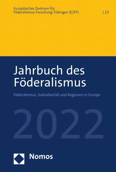 Cover: Jahrbuch des Föderalismus 2022