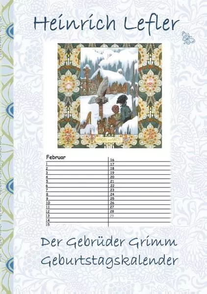 Cover: Der Gebrüder Grimm Geburtstagskalender
