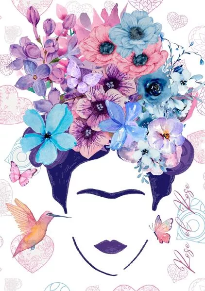 Cover: Notizbuch der Marke Rose el Rose aus der Frida Kahlo Kollektion