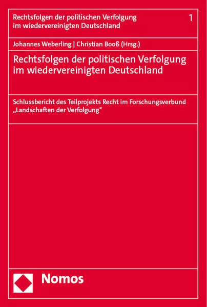 Cover: Rechtsfolgen der politischen Verfolgung im wiedervereinigten Deutschland