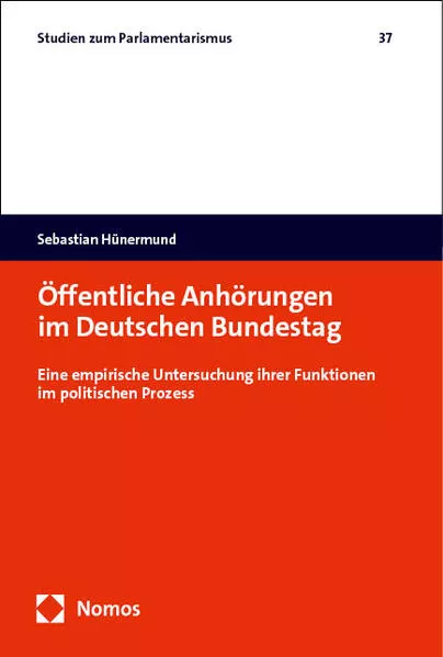 Cover: Öffentliche Anhörungen im Deutschen Bundestag