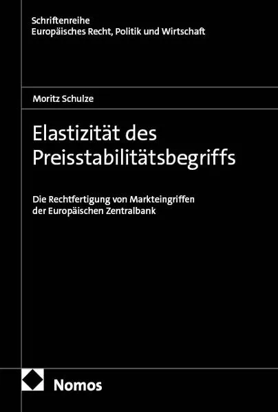 Cover: Elastizität des Preisstabilitätsbegriffs