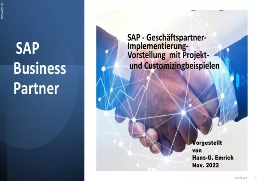 Cover: SAP - Business / Geschäftspartner-Implementierungs-Vorstellung mit Projekt- und Customizingbeispielen