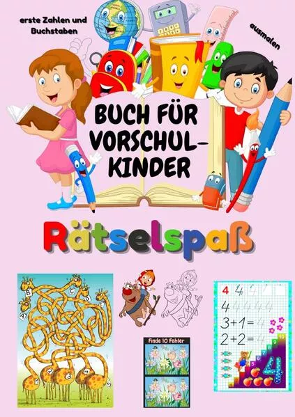 Cover: Buch für Vorschulkinder - Rätselbuch ab 5 Jahren