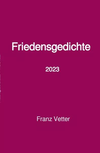 Cover: Friedensgedichte 2023
