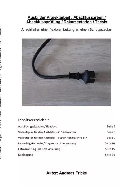 Cover: Ausbilder Projektarbeit / Abschlussarbeit / Abschlussprüfung / Dokumentation / Thesis