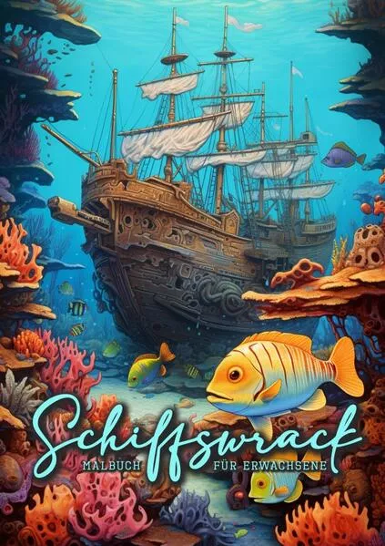 Cover: Schiffswrack Malbuch für Erwachsene