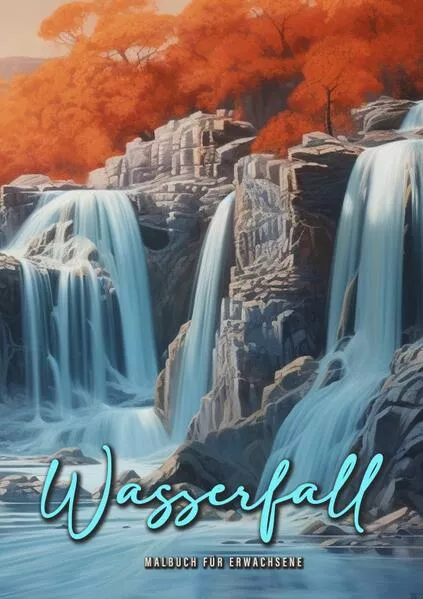 Cover: Wasserfall Malbuch für Erwachsene