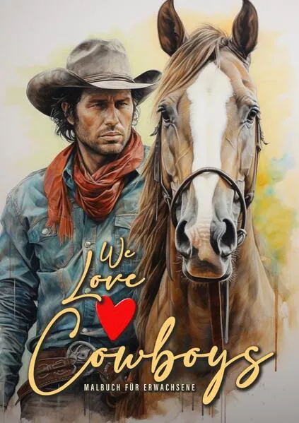 Cover: We love Cowboys Malbuch für Erwachsene