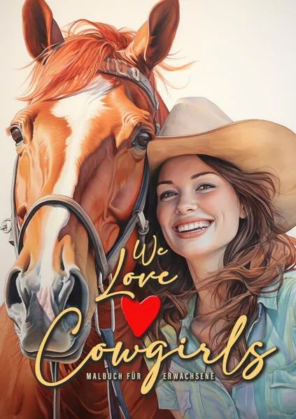 Cover: We love Cowgirls Malbuch für Erwachsene