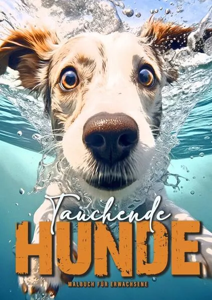 Cover: Tauchende Hunde Malbuch für Erwachsene