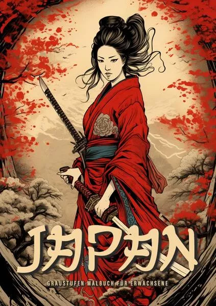 Cover: Japan Graustufen Malbuch für Erwachsene