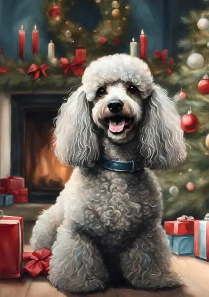 Cover: Notizbücher Hund / Weihnachten Geschenkbuch Hund Pudel Inspiration mit 55 Zitaten Lustiges Geschenk für Pudelfreunde Geschenkidee zum Wichteln Weihnachtsgeschenkidee Wichtelgeschenk