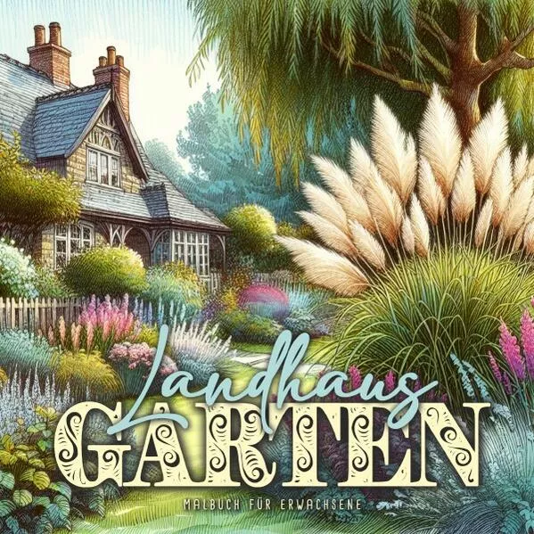 Cover: Landhaus Garten Malbuch für Erwachsene