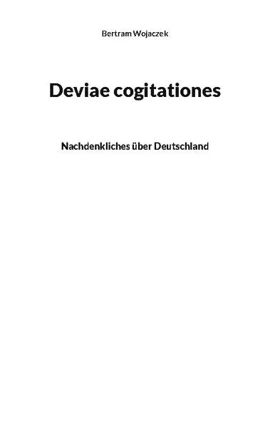 Cover: Deviae cogitationes