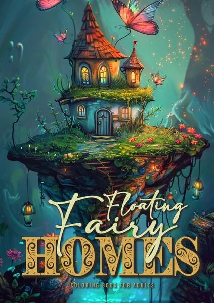 Floating Fairy Homes Coloring Book for Adults Grayscale</a>