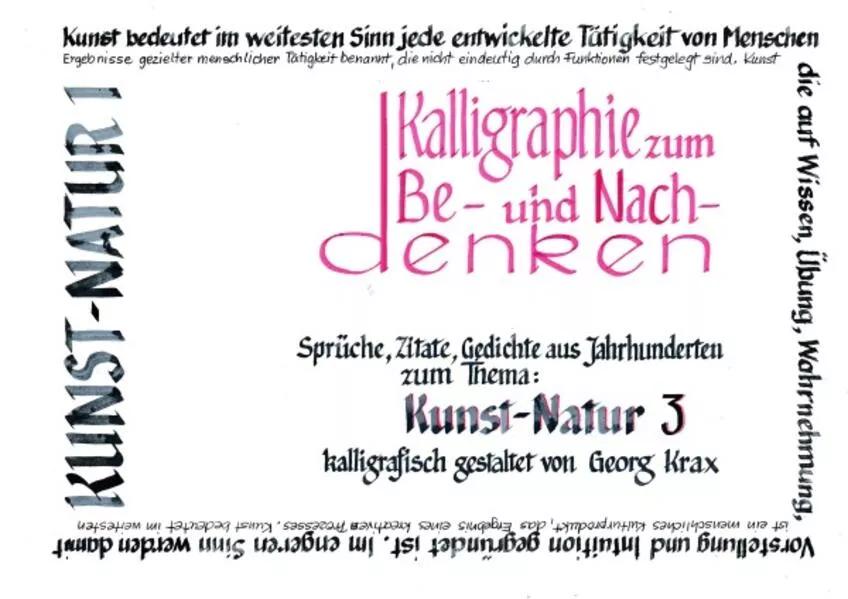 Cover: Kalligraphie / Kunst-Natur 3
