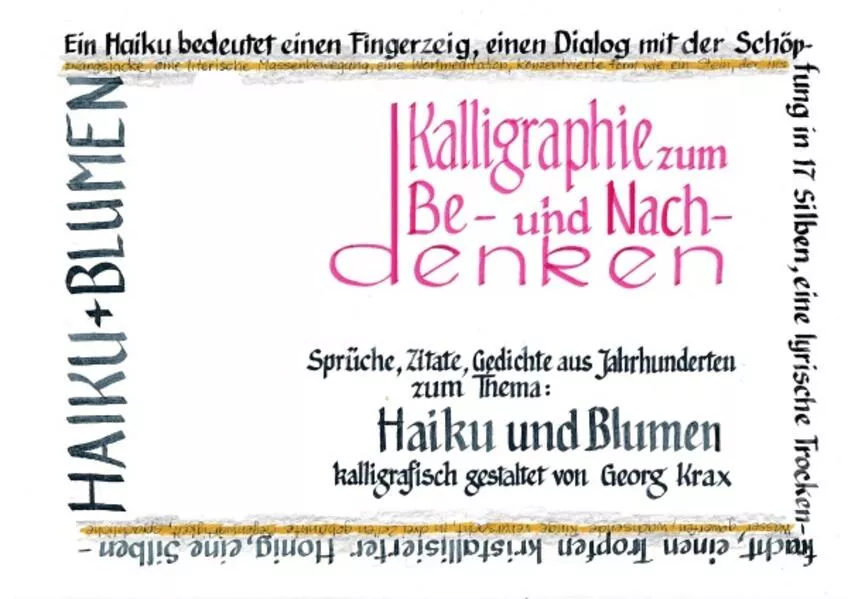 Cover: Kalligraphie / Blumen und Haiku 1