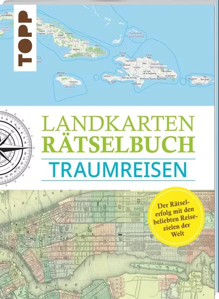 Cover: Landkarten Rätselbuch – Traumreisen