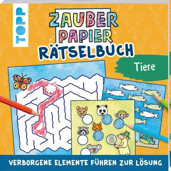 Cover: Zauberpapier Rätselbuch Tiere