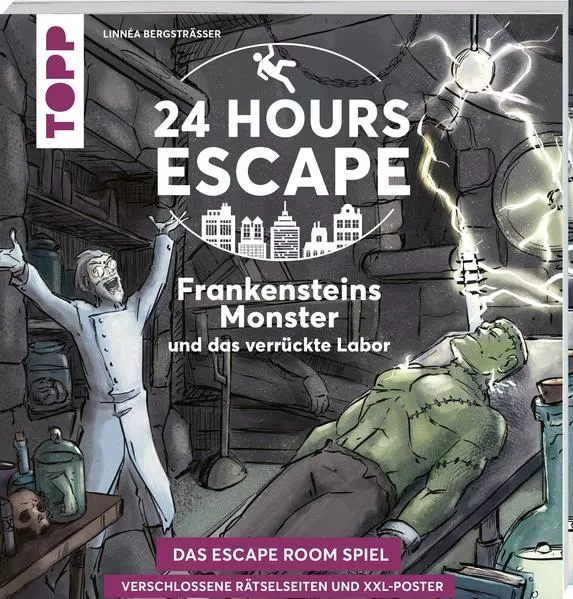 Cover: 24 HOURS ESCAPE – Das Escape Room Spiel: Frankensteins Monster und das verrückte Labor