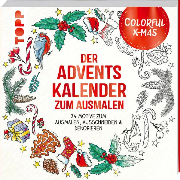 Cover: Colorful Christmas - Der Adventskalender zum Ausmalen