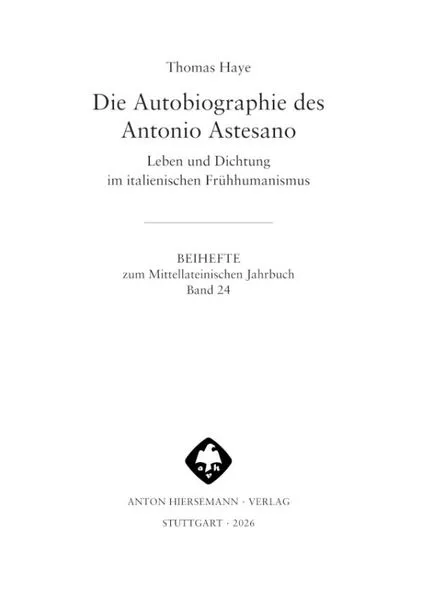 Cover: Die Autobiographie des Antonio Astesano