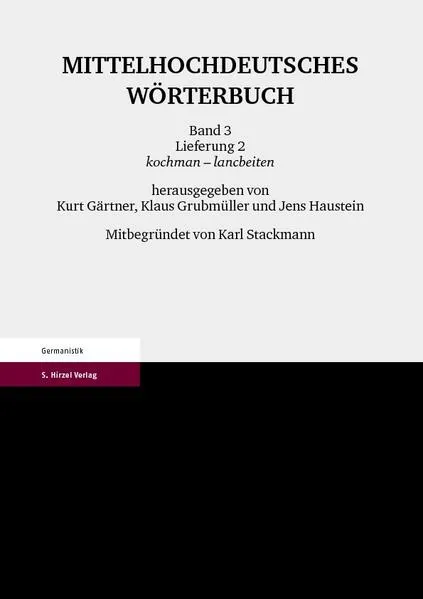 Cover: Mittelhochdeutsches Wörterbuch. Dritter Band, Lieferung 2