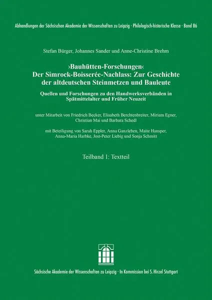 Cover: ‚Bauhütten-Forschungen‘. Der Simrock-Boisserée-Nachlass