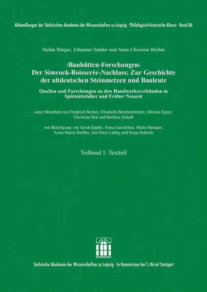 Cover: ‚Bauhütten-Forschungen‘. Der Simrock-Boisserée-Nachlass