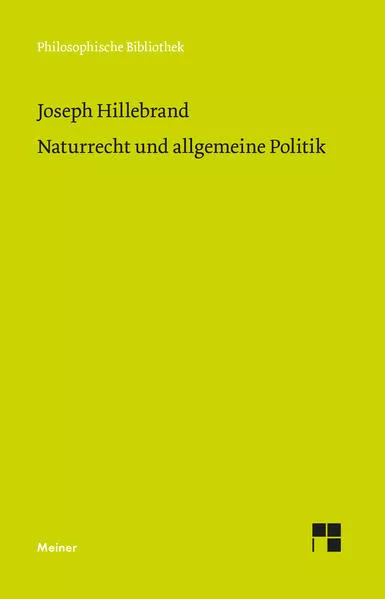 Cover: Naturrecht und allgemeine Politik