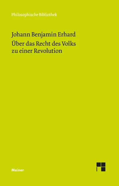 Cover: Über das Recht des Volks zu einer Revolution