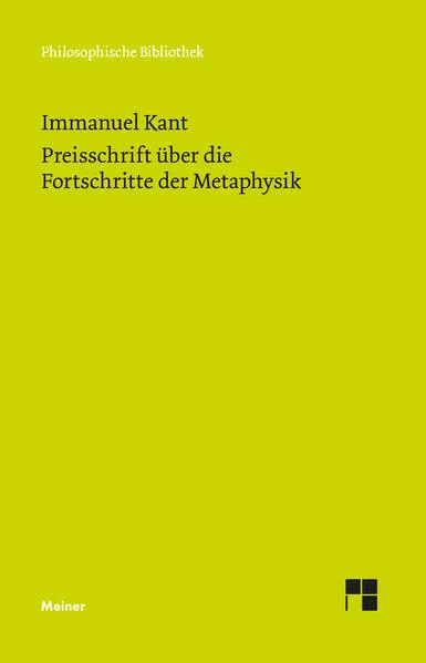 Preisschrift über die Fortschritte der Metaphysik