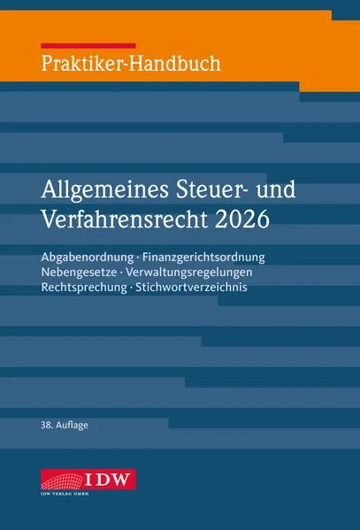 Cover: Praktiker-Handbuch Allgemeines Steuer-/Verfahrensrecht 2026, 38.Auflage