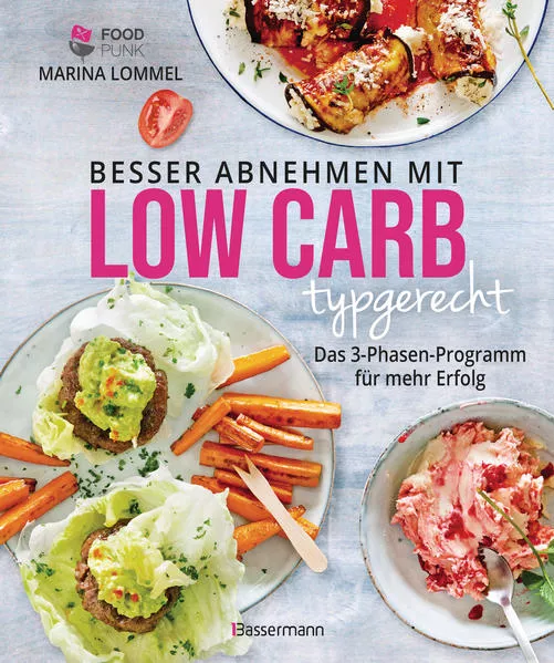 Cover: Besser abnehmen mit Low Carb typgerecht. Das Kochbuch mit 125 Rezepten, die nicht nach Diät schmecken