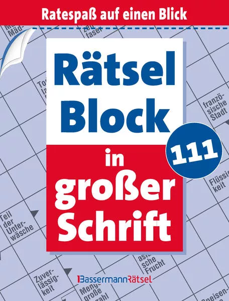 Cover: Rätselblock in großer Schrift 111