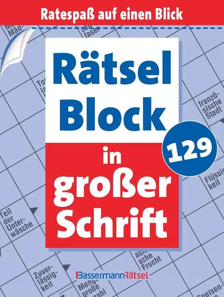 Rätselblock in großer Schrift 129