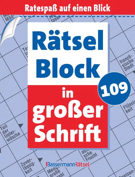 Cover: Rätselblock in großer Schrift 109 (5 Exemplare à 2,99 €)