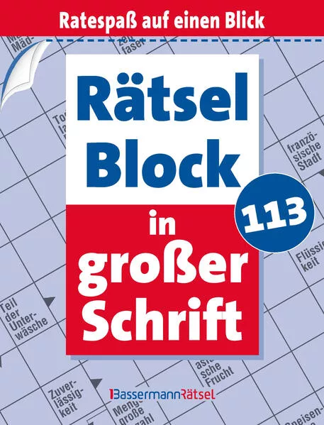 Cover: Rätselblock in großer Schrift 113 (5 Exemplare à 2,99 €)