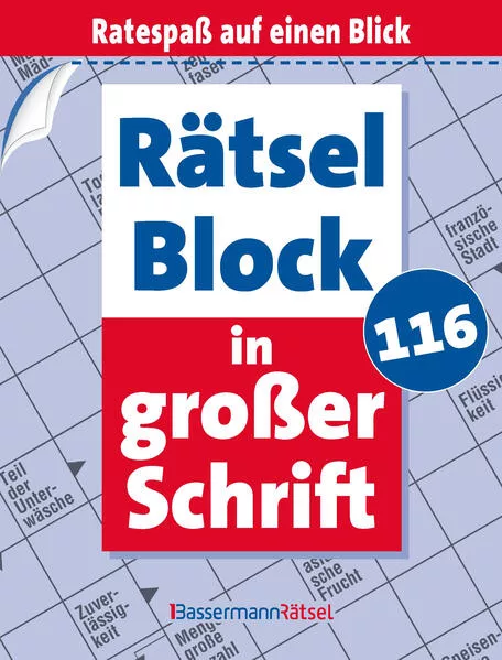 Cover: Rätselblock in großer Schrift 116 (5 Exemplare à 2,99 €)