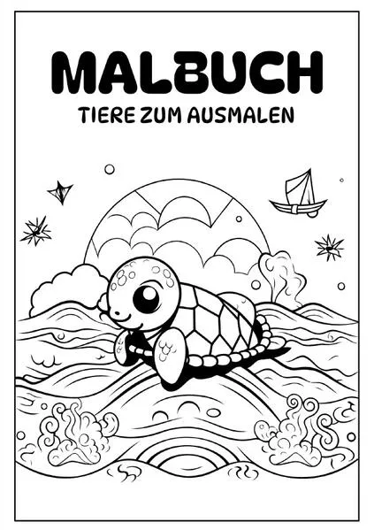 Cover: Malbuch Ausmalbilder Tiere